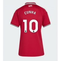 Camisa de Futebol Manchester United Matheus Cunha #10 Equipamento Principal Mulheres 2026-27 Manga Curta